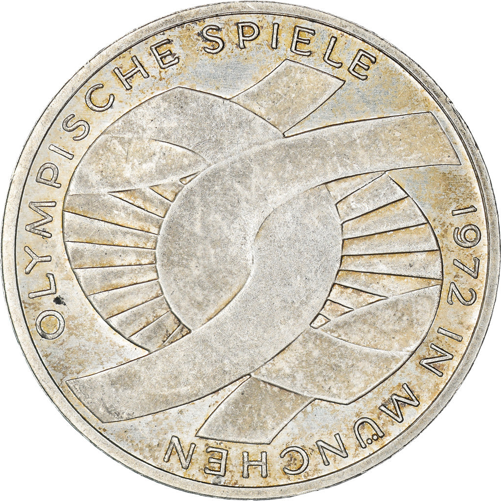 Munten, Federale Duitse Republiek, 10 Mark, 1972, Karlsruhe, PR, Zilver, KM:131