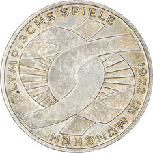 Coin, GERMANY - FEDERAL REPUBLIC, 10 Mark, 1972, Karlsruhe, AU(55-58), Silver