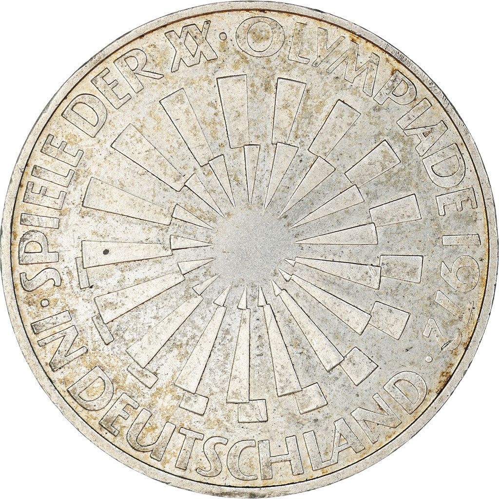Munten, Federale Duitse Republiek, 10 Mark, 1972, Munich, PR, Zilver, KM:130
