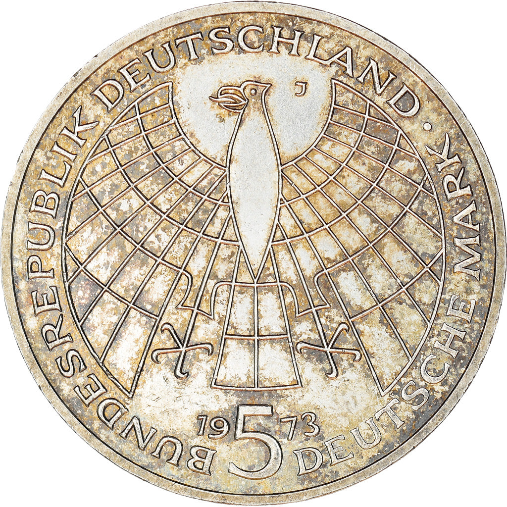 Monnaie, République fédérale allemande, 5 Mark, 1973, Hamburg, Germany, SUP