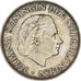 Munten, Nederland, Juliana, 2-1/2 Gulden, 1962, ZF+, Zilver, KM:185