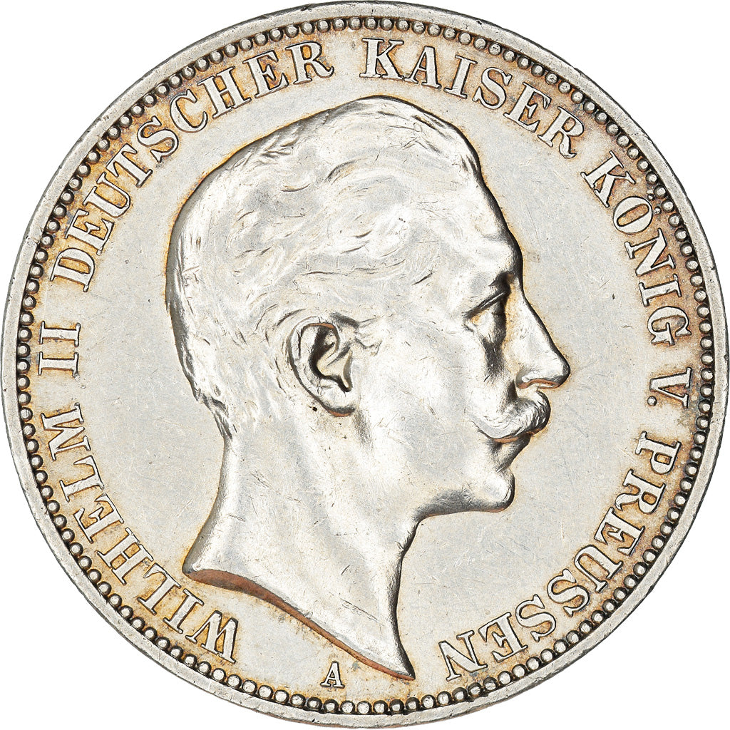 Coin, GERMANY - EMPIRE, Wilhelm II, 3 Mark, 1912, Berlin, AU(55-58), Silver