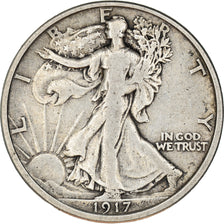 Coin, United States, Liberty Walking, Half Dollar, 1917, Philadelphia