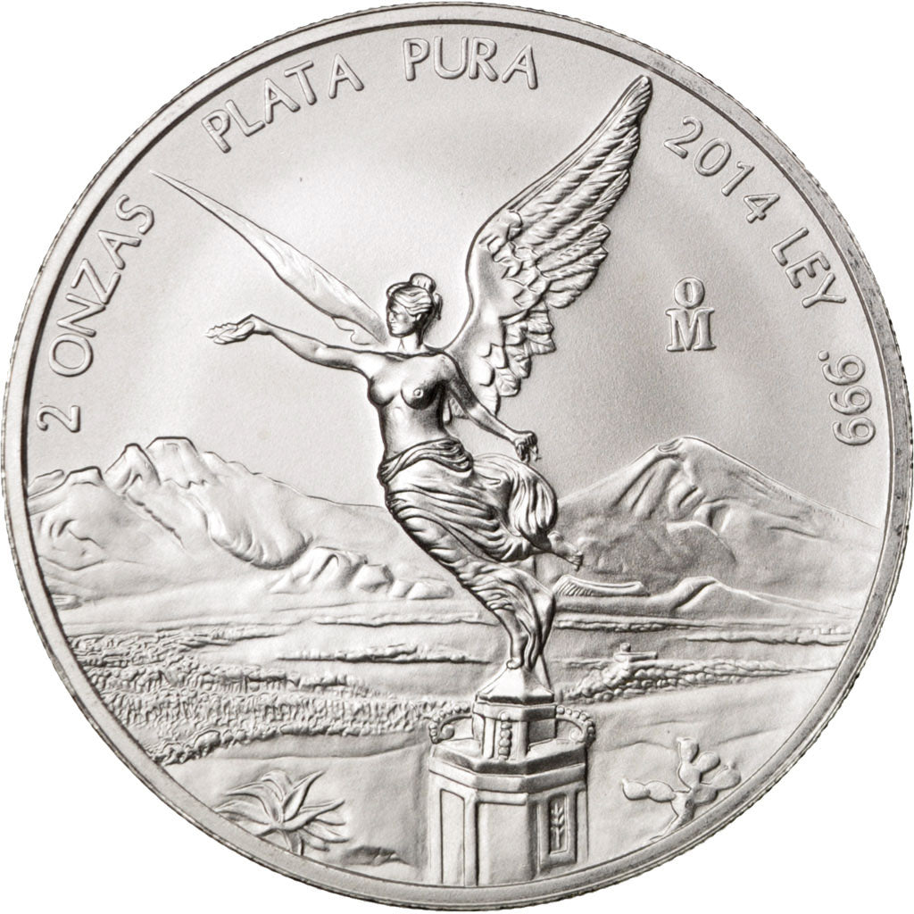 Mexico, 2 Oz, 2014, KM #New, MS(65-70), Silver, 62.00