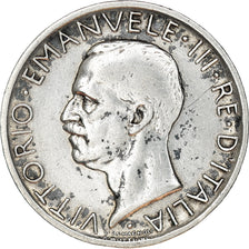 Moneda, Italia, Vittorio Emanuele III, 5 Lire, 1927, Rome, MBC, Plata, KM:67.1