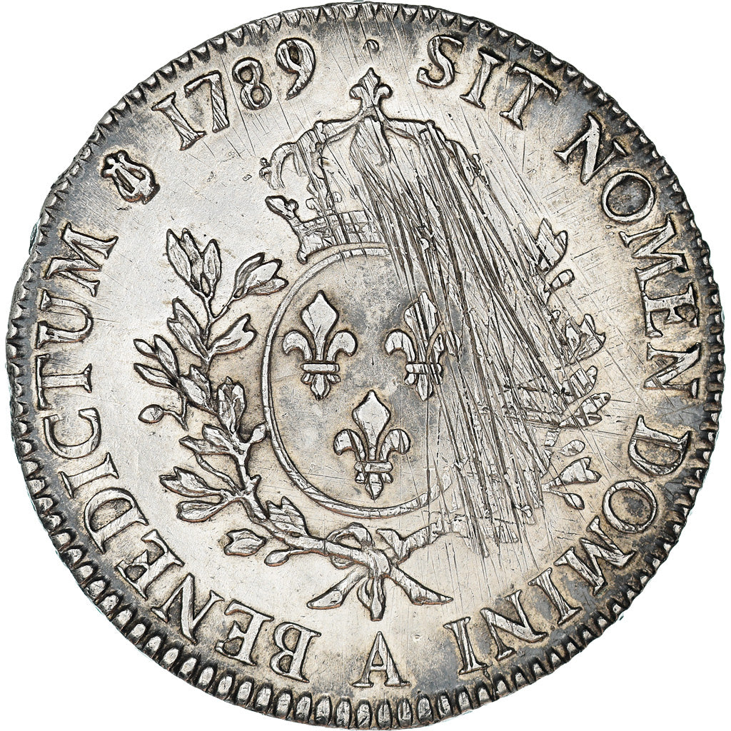 Coin, France, Louis XVI, Écu aux branches d'olivier,1789, Paris