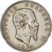 Moeda, Itália, Vittorio Emanuele II, 5 Lire, 1874, Milan, VF(30-35), Prata