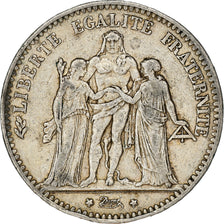 Moneta, Francia, Hercule, 5 Francs, 1876, Paris, BB, Argento, KM:820.1