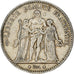 Moeda, França, Hercule, 5 Francs, 1876, Paris, EF(40-45), Prata, KM:820.1