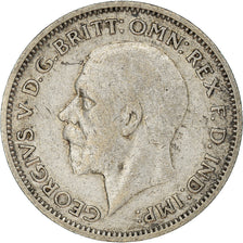 Münze, Großbritannien, George V, 6 Pence, 1936, S+, Silber, KM:832