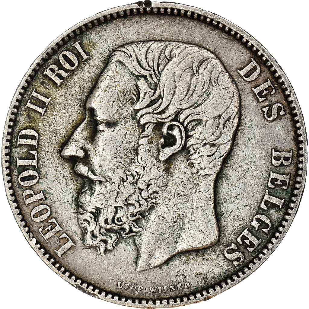 Monnaie, Belgique, Leopold II, 5 Francs, 5 Frank, 1876, TB+, Argent, KM:24