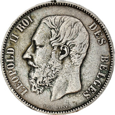 Monnaie, Belgique, Leopold II, 5 Francs, 5 Frank, 1876, TB+, Argent, KM:24