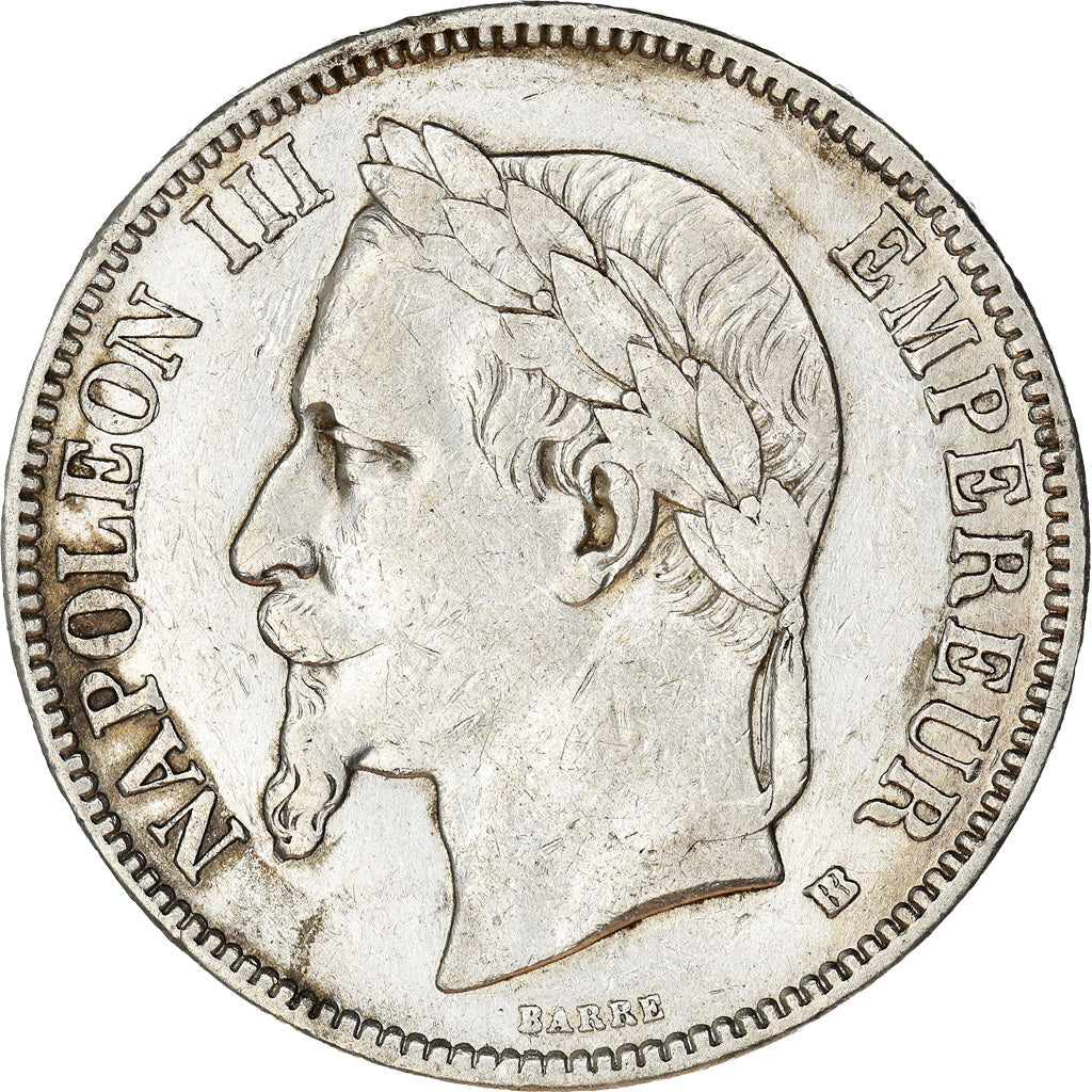 Monnaie, France, Napoleon III, 5 Francs, 1868, Strasbourg, TTB, Argent