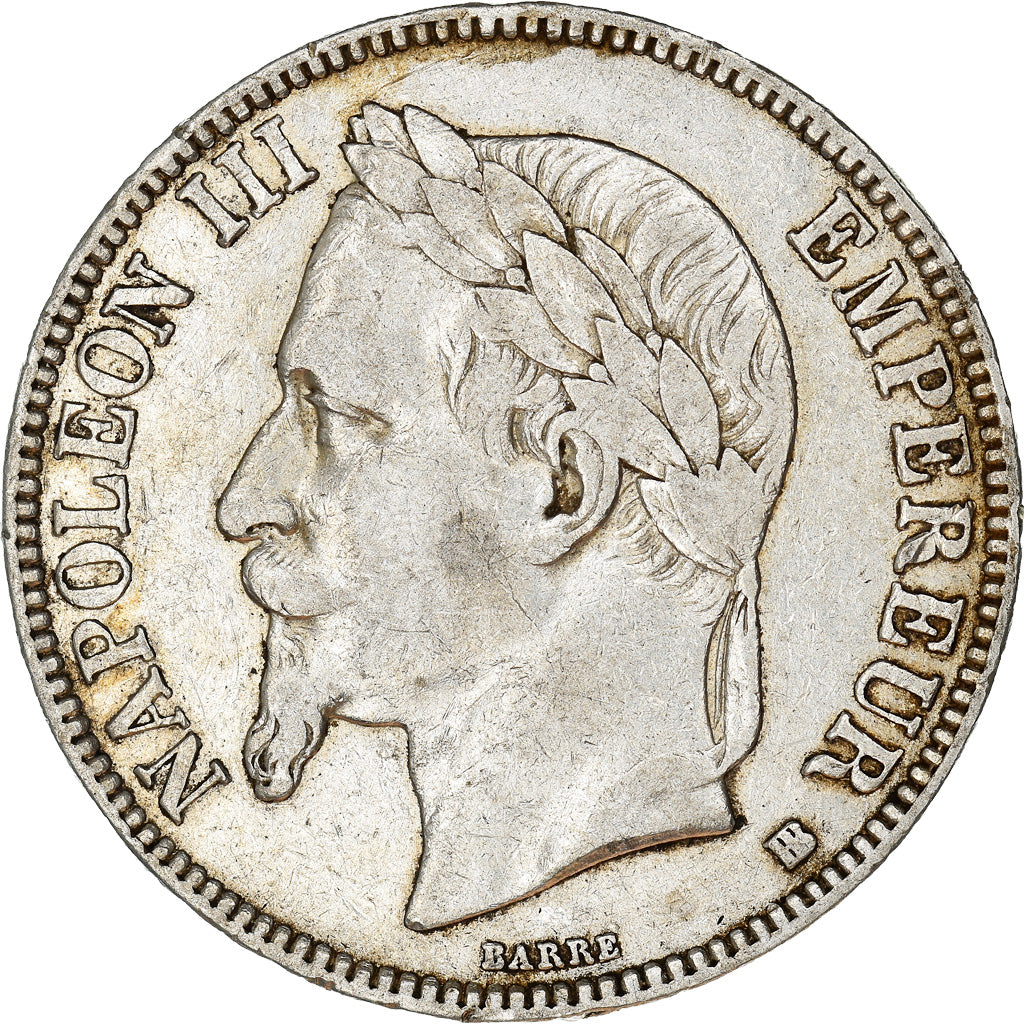 Coin, France, Napoleon III, 5 Francs, 1868, Strasbourg, EF(40-45), Silver