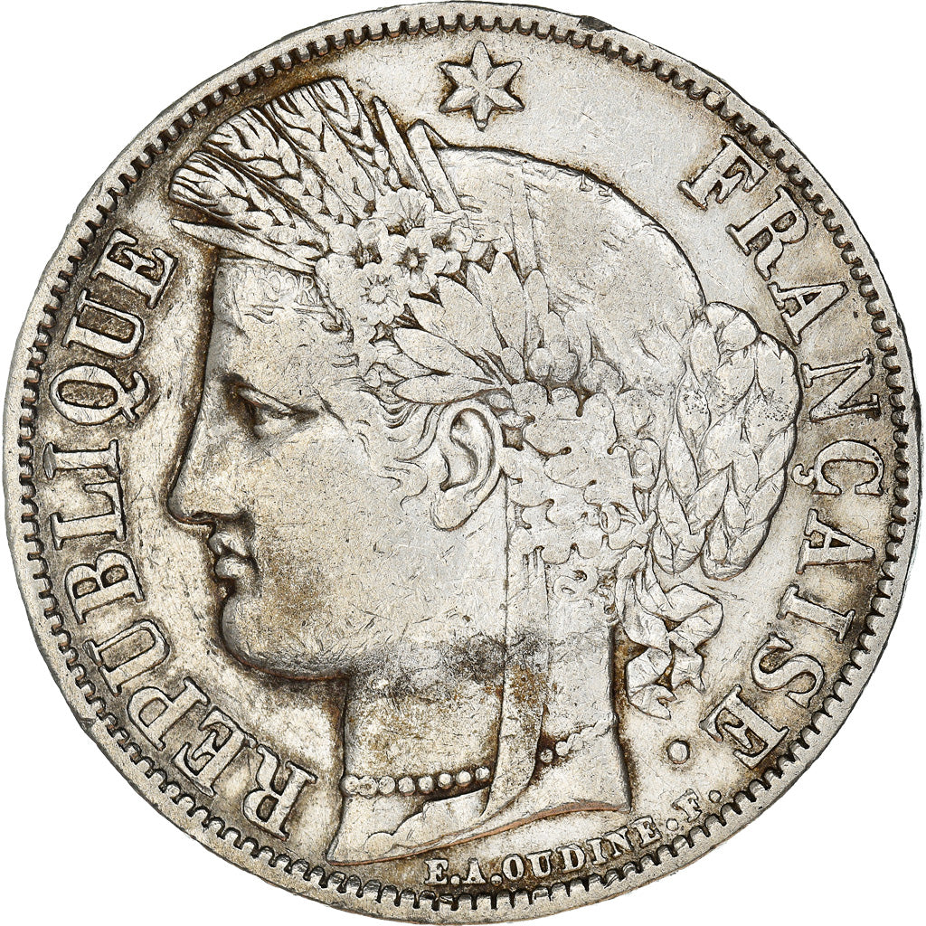 Coin, France, Cérès, 5 Francs, 1851, Paris, VF(30-35), Silver, KM:761.1