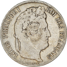 Coin, France, Louis-Philippe, 5 Francs, 1834, Paris, VF(20-25), Silver