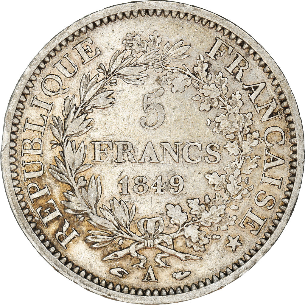 Coin, France, Hercule, 5 Francs, 1849, Paris, VF(30-35), Silver, KM:756.1