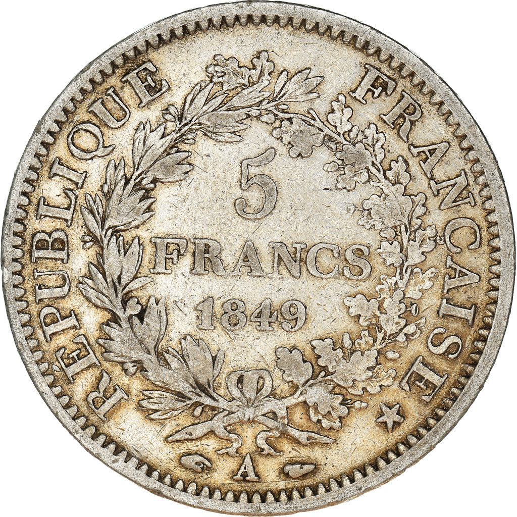 Monnaie, France, Hercule, 5 Francs, 1849, Paris, TB+, Argent, Gadoury:683
