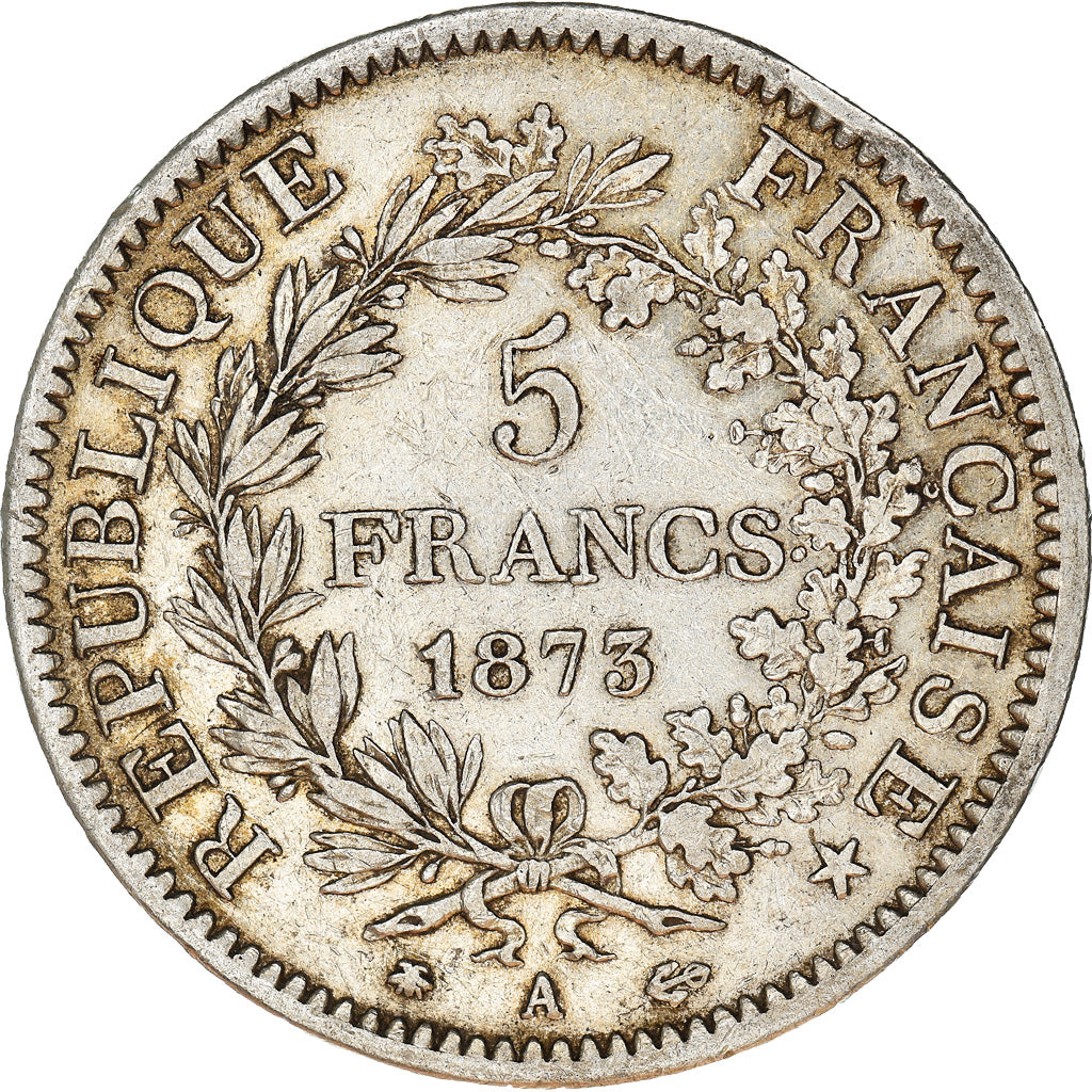 Coin, France, Hercule, 5 Francs, 1873, Paris, VF(30-35), Silver, KM:820.1