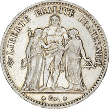 Münze, Frankreich, Hercule, 5 Francs, 1875, Bordeaux, SS, Silber, KM:820.2