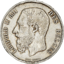 Coin, Belgium, Leopold II, 5 Francs, 5 Frank, 1868, VF(30-35), Silver, KM:24