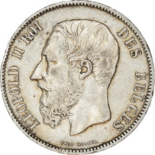 Coin, Belgium, Leopold II, 5 Francs, 5 Frank, 1868, EF(40-45), Silver, KM:24