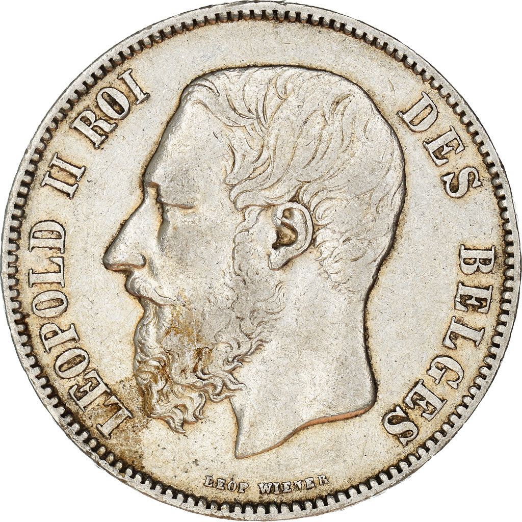 Monnaie, Belgique, Leopold II, 5 Francs, 5 Frank, 1869, TB+, Argent, KM:24