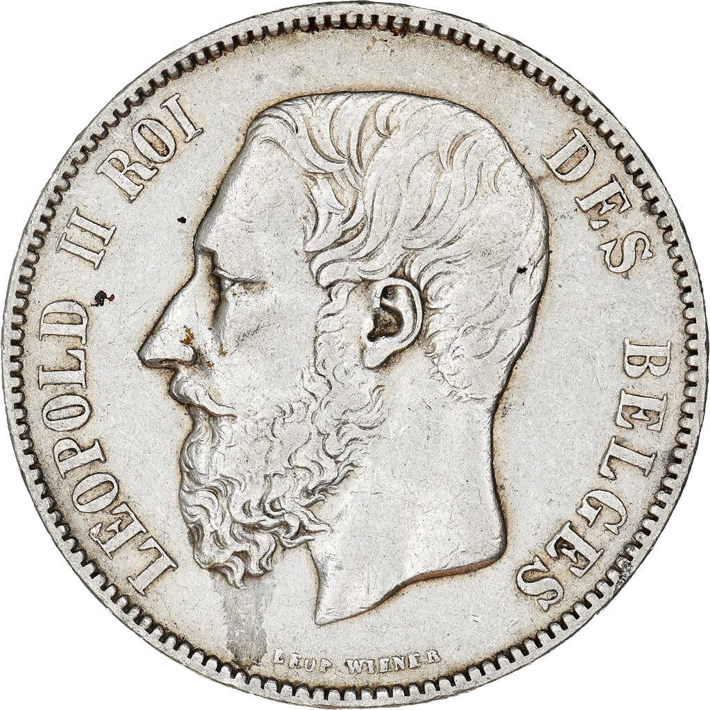 Coin, Belgium, Leopold II, 5 Francs, 5 Frank, 1872, EF(40-45), Silver, KM:24