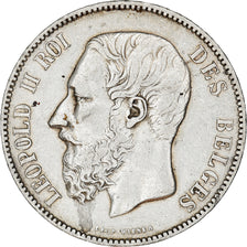 Coin, Belgium, Leopold II, 5 Francs, 5 Frank, 1872, EF(40-45), Silver, KM:24