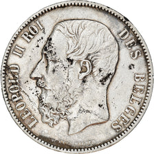Monnaie, Belgique, Leopold II, 5 Francs, 5 Frank, 1873, TB+, Argent, KM:24