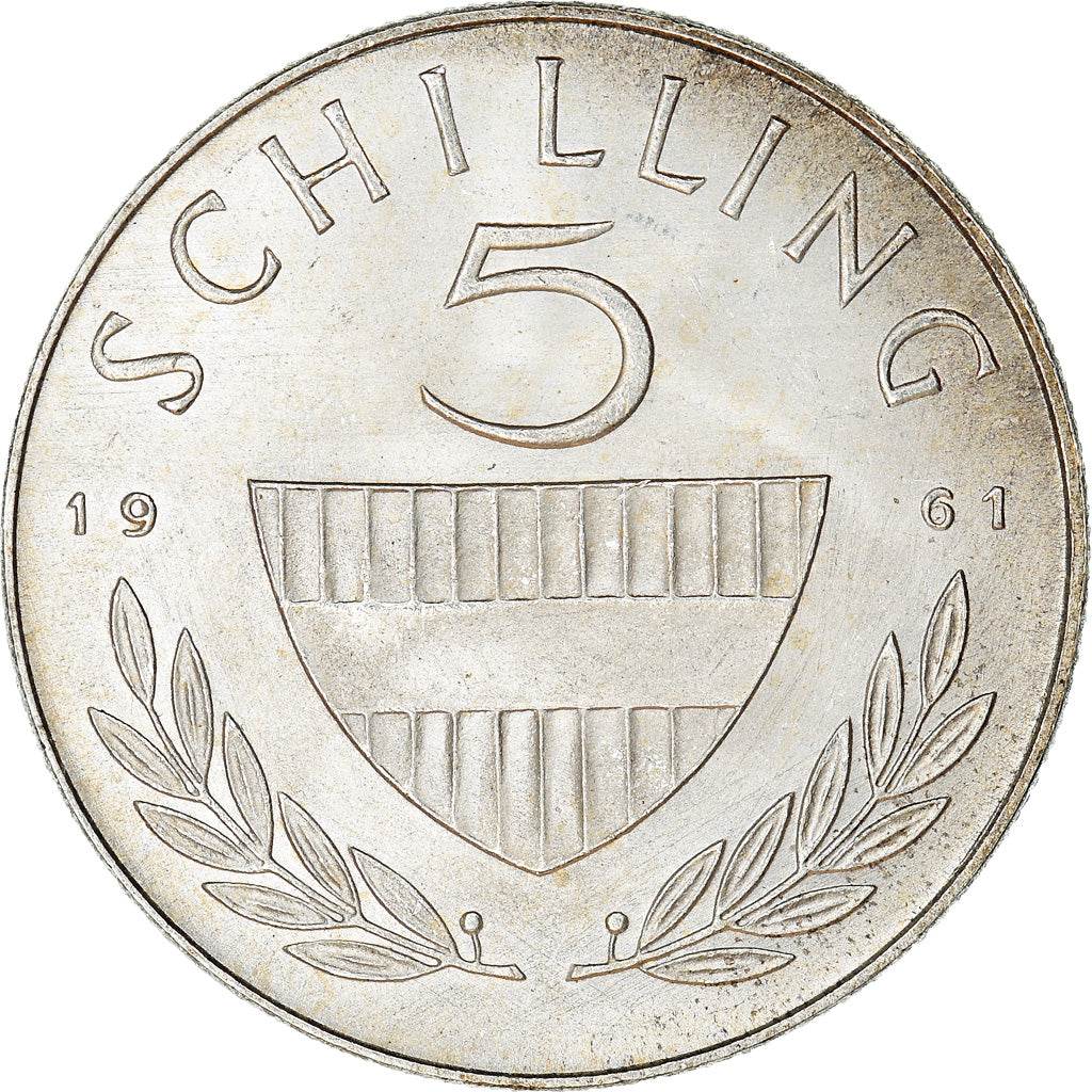 Coin, Austria, 5 Schilling, 1961, AU(55-58), Silver, KM:2889