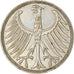 Coin, GERMANY - FEDERAL REPUBLIC, 5 Mark, 1951, Karlsruhe, AU(50-53), Silver