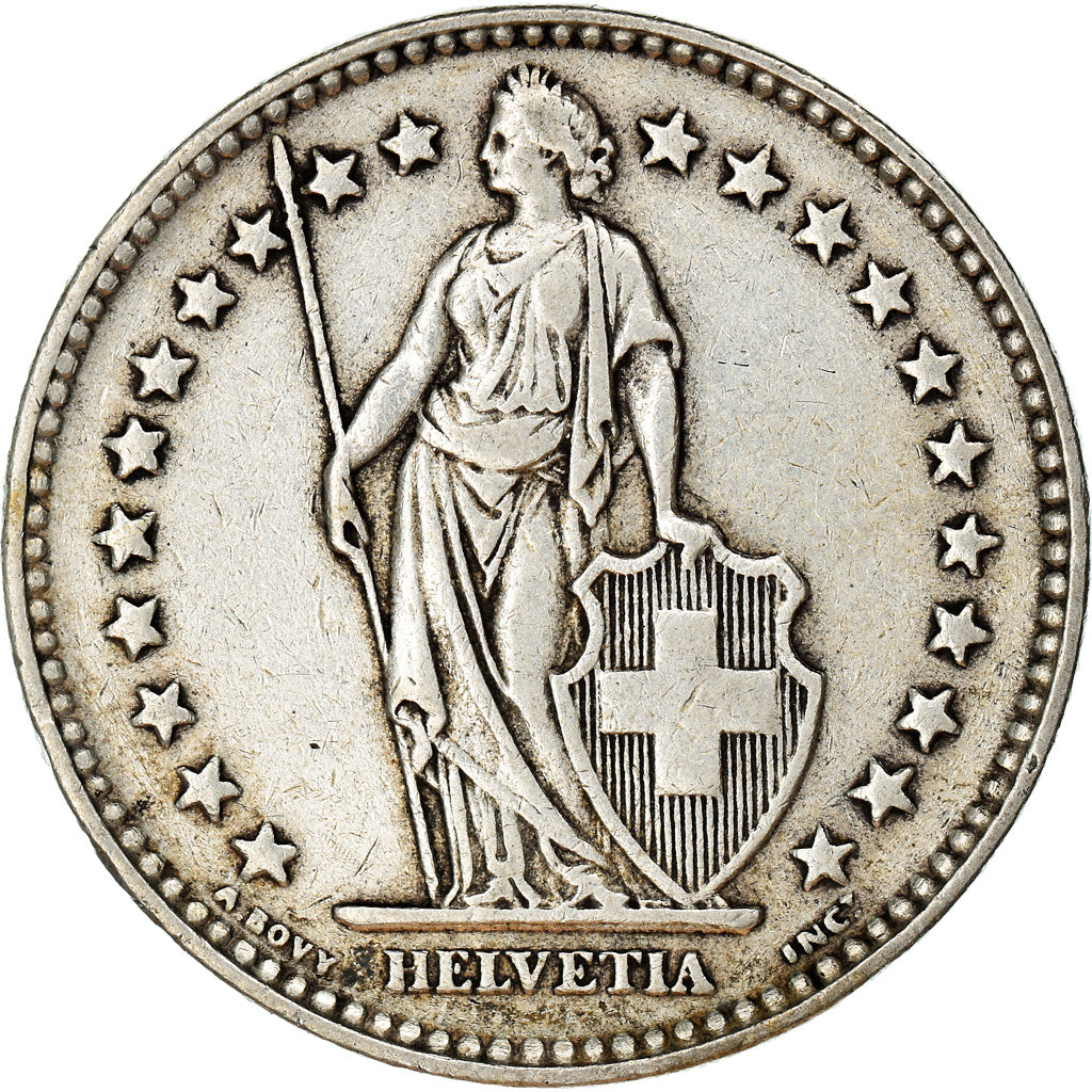 Coin, Switzerland, 2 Francs, 1931, Bern, EF(40-45), Silver, KM:21