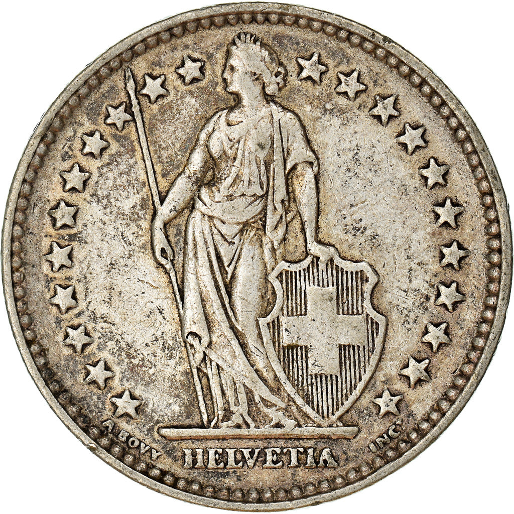 Coin, Switzerland, 2 Francs, 1940, Bern, EF(40-45), Silver, KM:21
