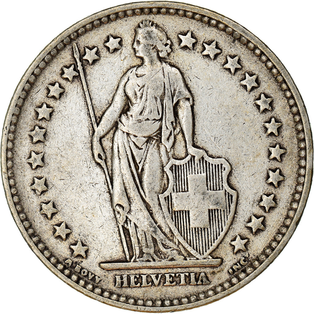 Coin, Switzerland, 2 Francs, 1940, Bern, EF(40-45), Silver, KM:21