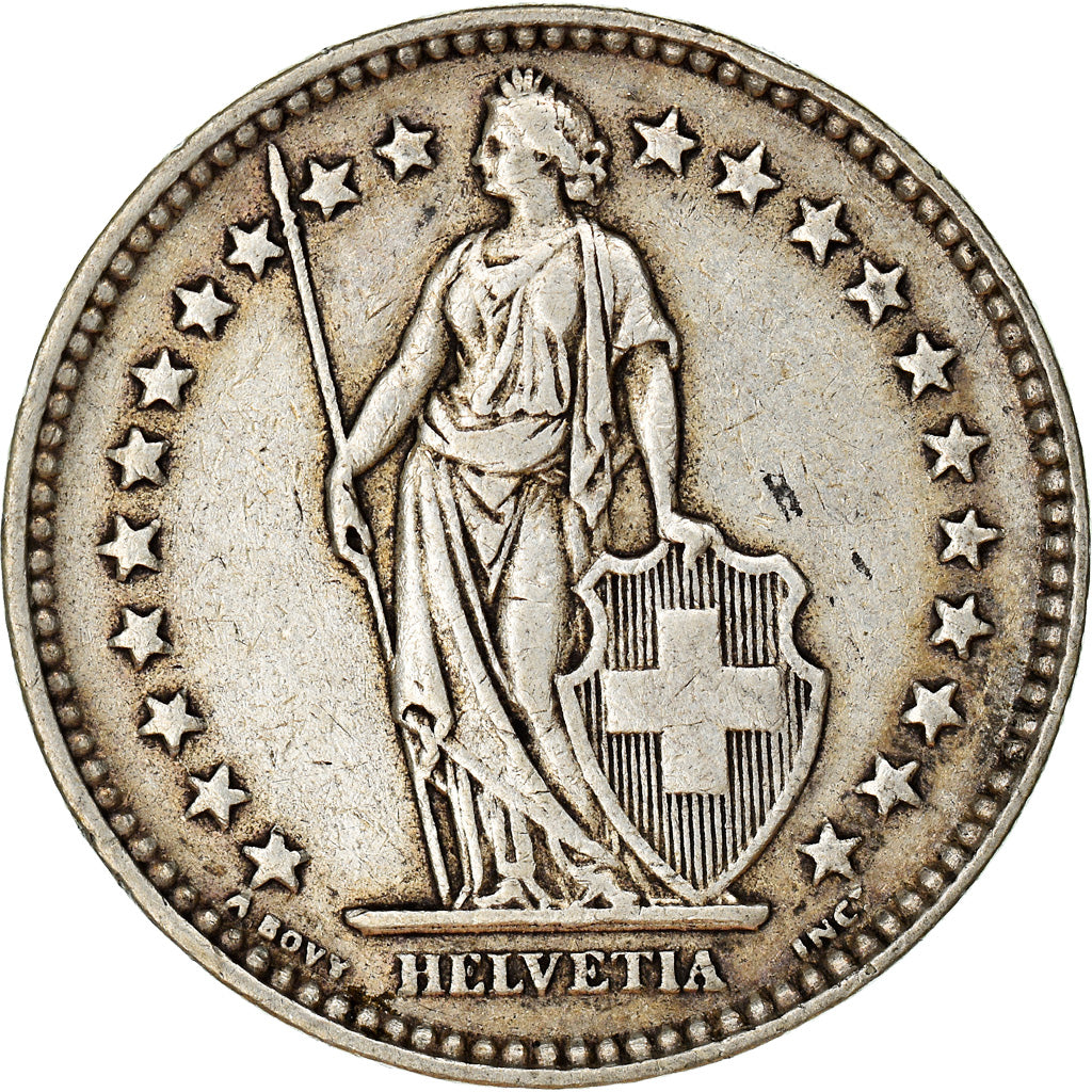 Coin, Switzerland, 2 Francs, 1940, Bern, EF(40-45), Silver, KM:21