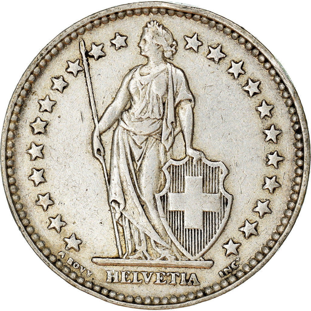 Coin, Switzerland, 2 Francs, 1940, Bern, EF(40-45), Silver, KM:21