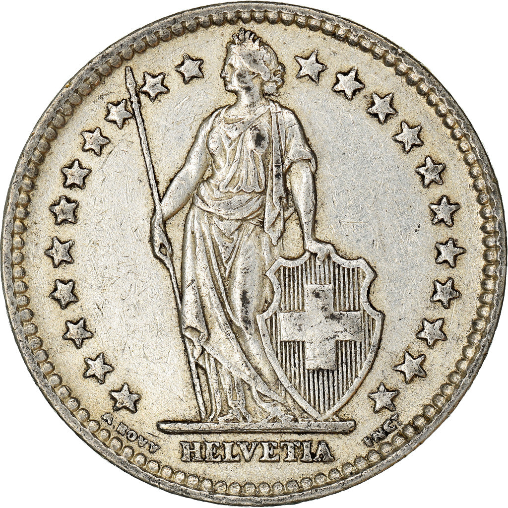 Coin, Switzerland, 2 Francs, 1941, Bern, AU(50-53), Silver, KM:21