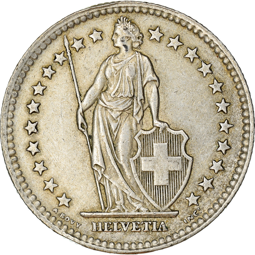 Moneta, Svizzera, 2 Francs, 1943, Bern, BB+, Argento, KM:21