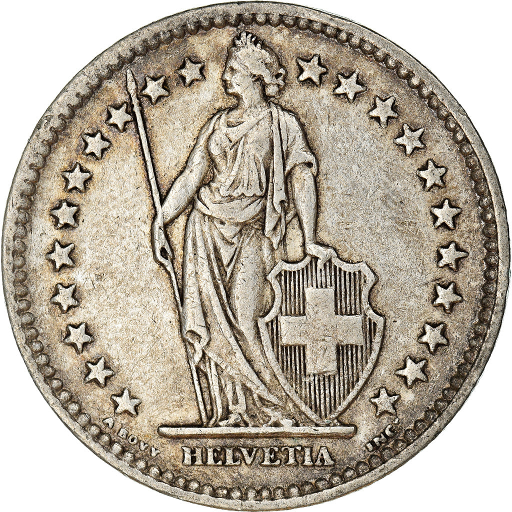 Coin, Switzerland, 2 Francs, 1944, Bern, EF(40-45), Silver, KM:21