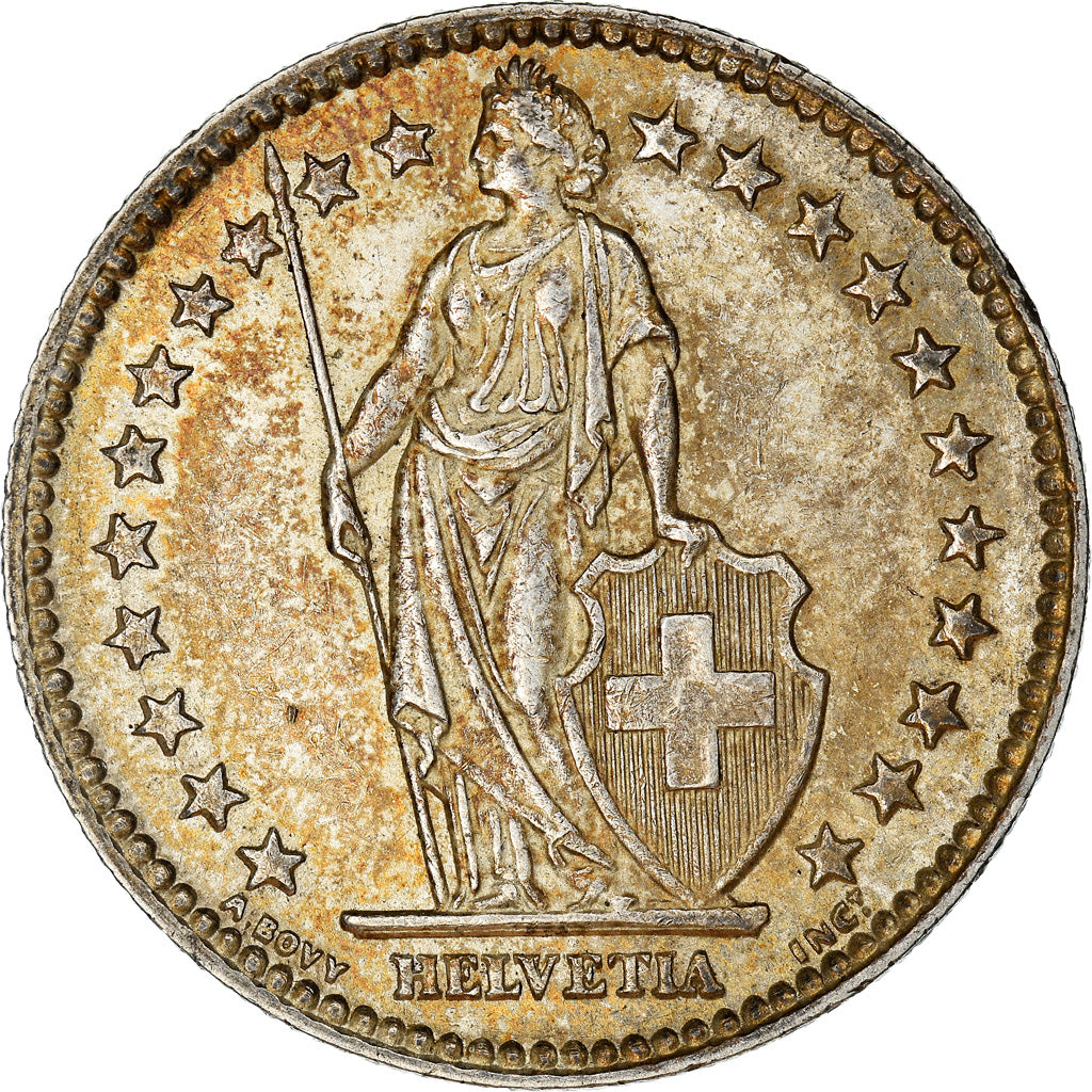 Münze, Schweiz, 2 Francs, 1955, Bern, SS+, Silber, KM:21