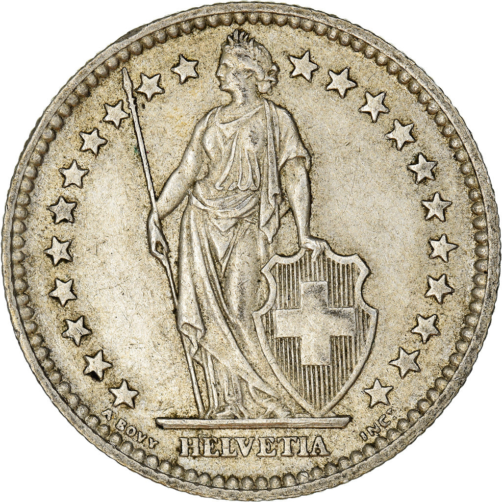 Coin, Switzerland, 2 Francs, 1957, Bern, EF(40-45), Silver, KM:21