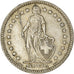 Coin, Switzerland, 2 Francs, 1957, Bern, EF(40-45), Silver, KM:21