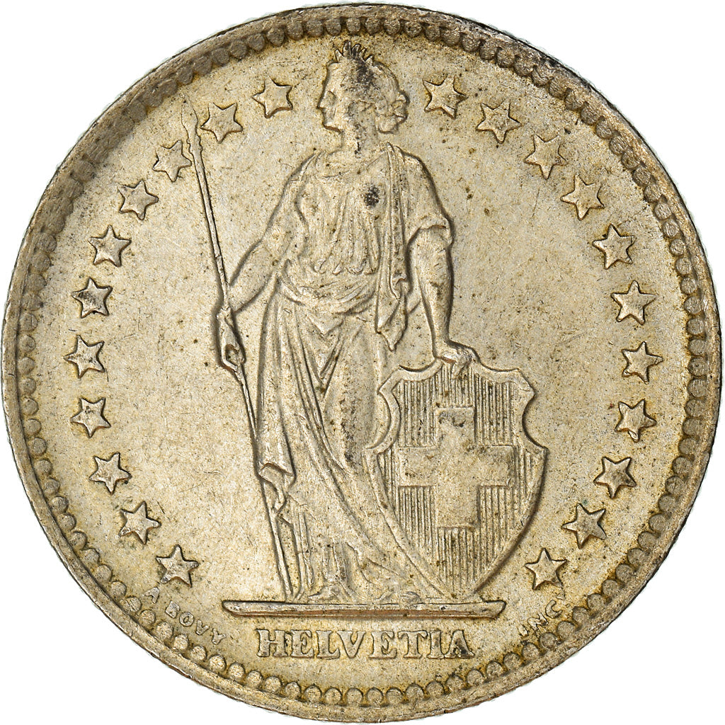 Coin, Switzerland, 2 Francs, 1963, Bern, AU(55-58), Silver, KM:21