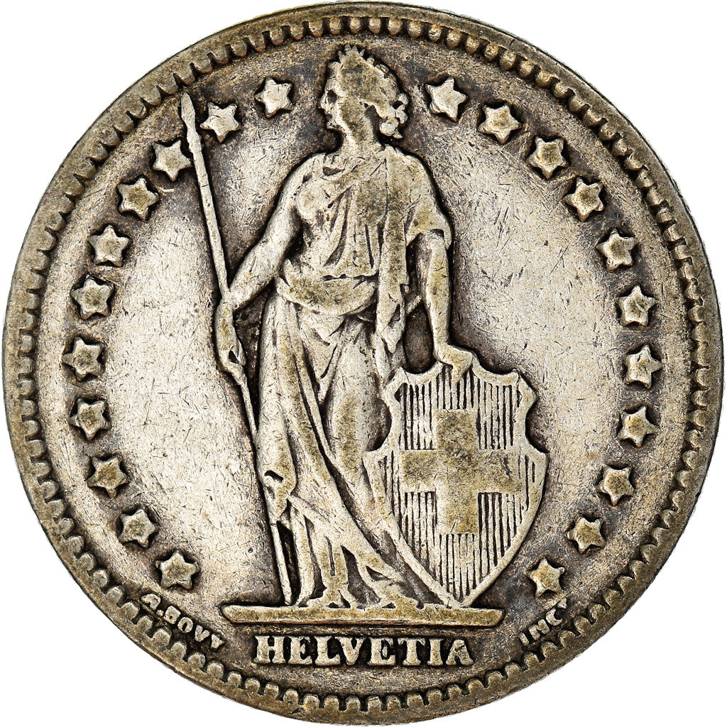 Coin, Switzerland, Franc, 1914, Bern, VF(30-35), Silver, KM:24