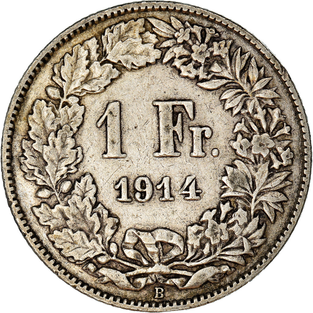 Coin, Switzerland, Franc, 1914, Bern, VF(30-35), Silver, KM:24