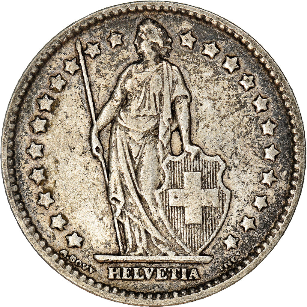 Coin, Switzerland, Franc, 1916, Bern, VF(30-35), Silver, KM:24
