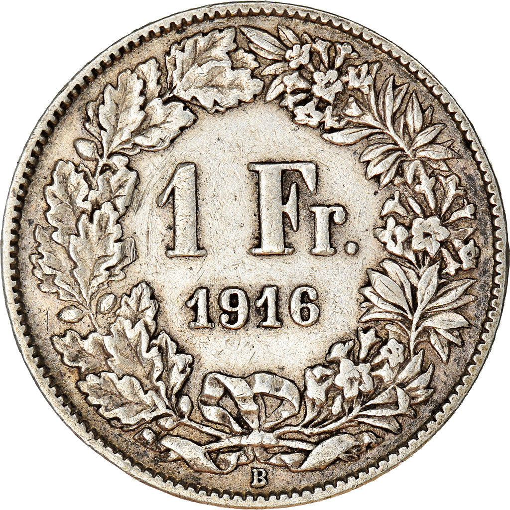 Coin, Switzerland, Franc, 1916, Bern, VF(30-35), Silver, KM:24