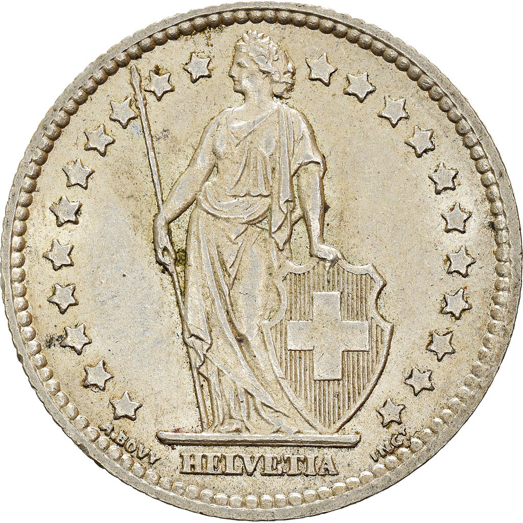 Coin, Switzerland, Franc, 1931, Bern, AU(55-58), Silver, KM:24