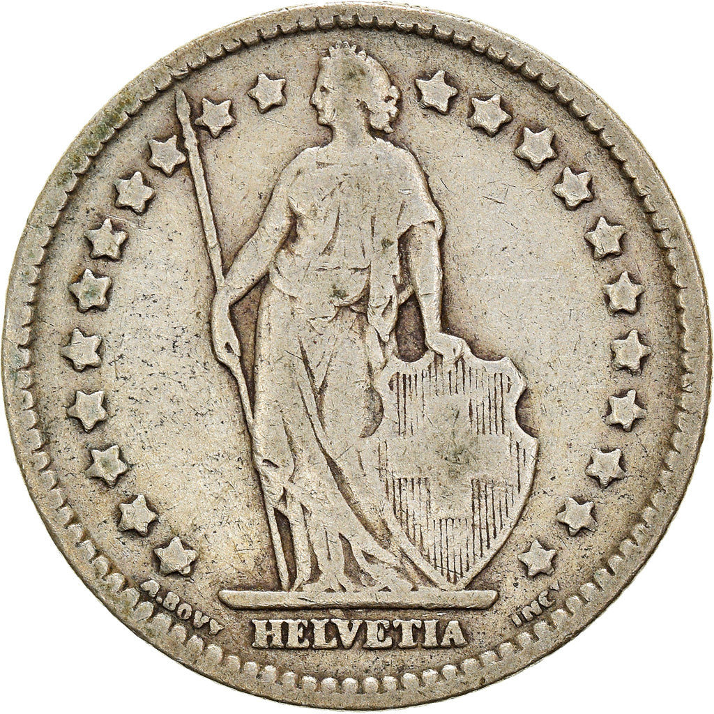 Moneta, Svizzera, Franc, 1911, Bern, MB+, Argento, KM:24